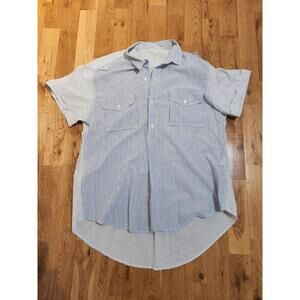 VTG Dolce & Gabbana Seersucker Striped Shirt L-XL